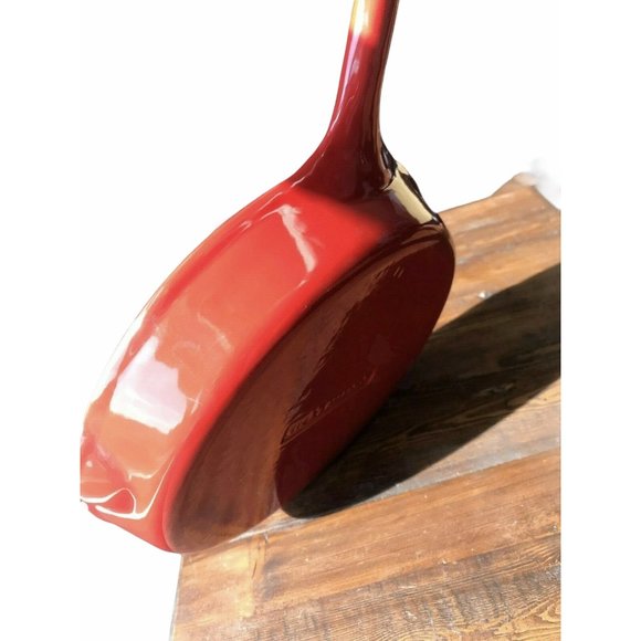 Cooks Essentials.  Red Cast Iron Heavy Pan 11" - Picture 1 of 6